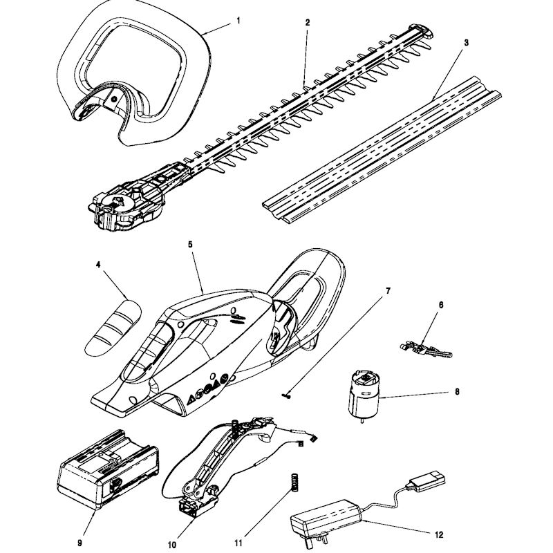 Flymo Easicut Cordless 420 966761201 Spares