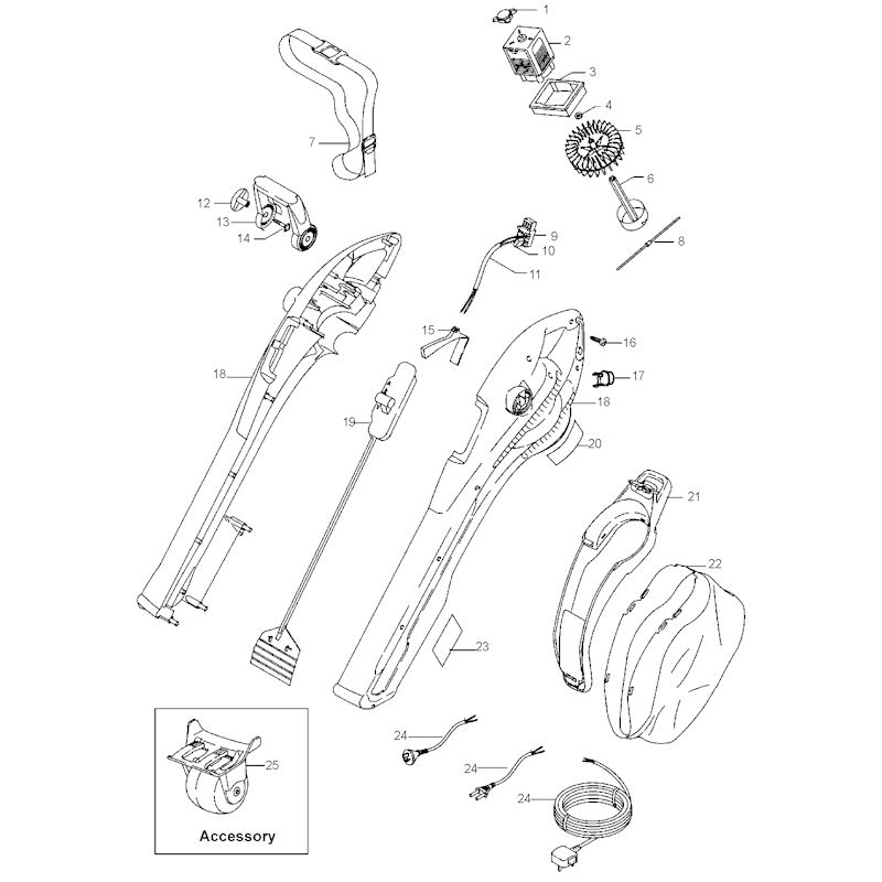 Flymo Gardenvac 2200 Turbo 964863001 Spares