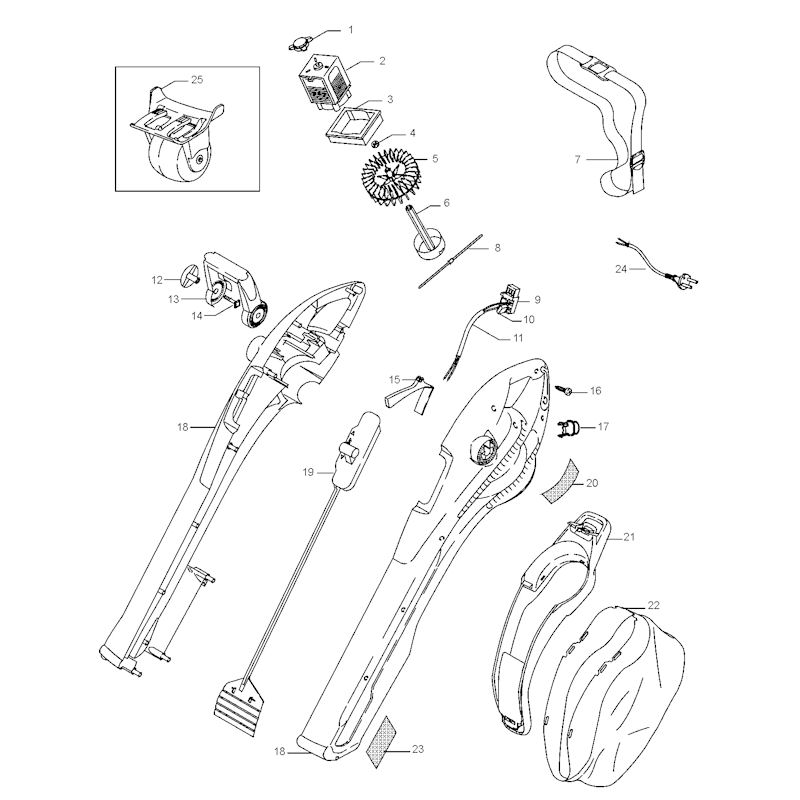 Flymo Gardenvac 2500 Turbo 964863722 Spares