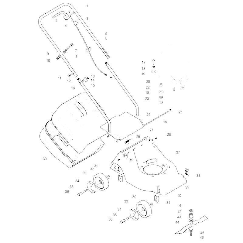 Flymo Lawnchief 400 965969201 Spares