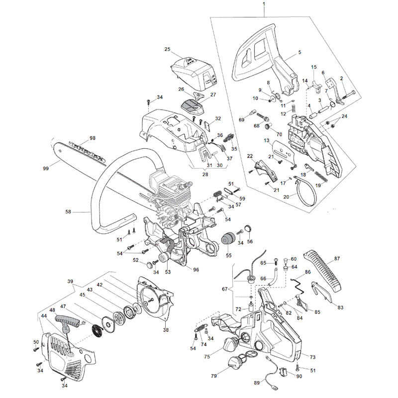 Mountfield MC438 203714003-M12 Housing Spare Parts