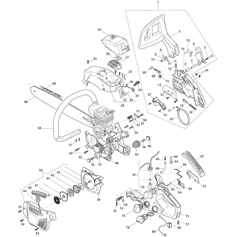 Mountfield MC640 204016003-M12 Housing Spare Parts