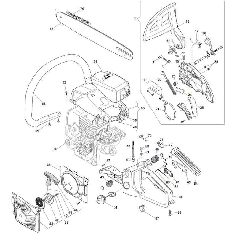 Mountfield MC846 204518003-M12 Housing Spare Parts