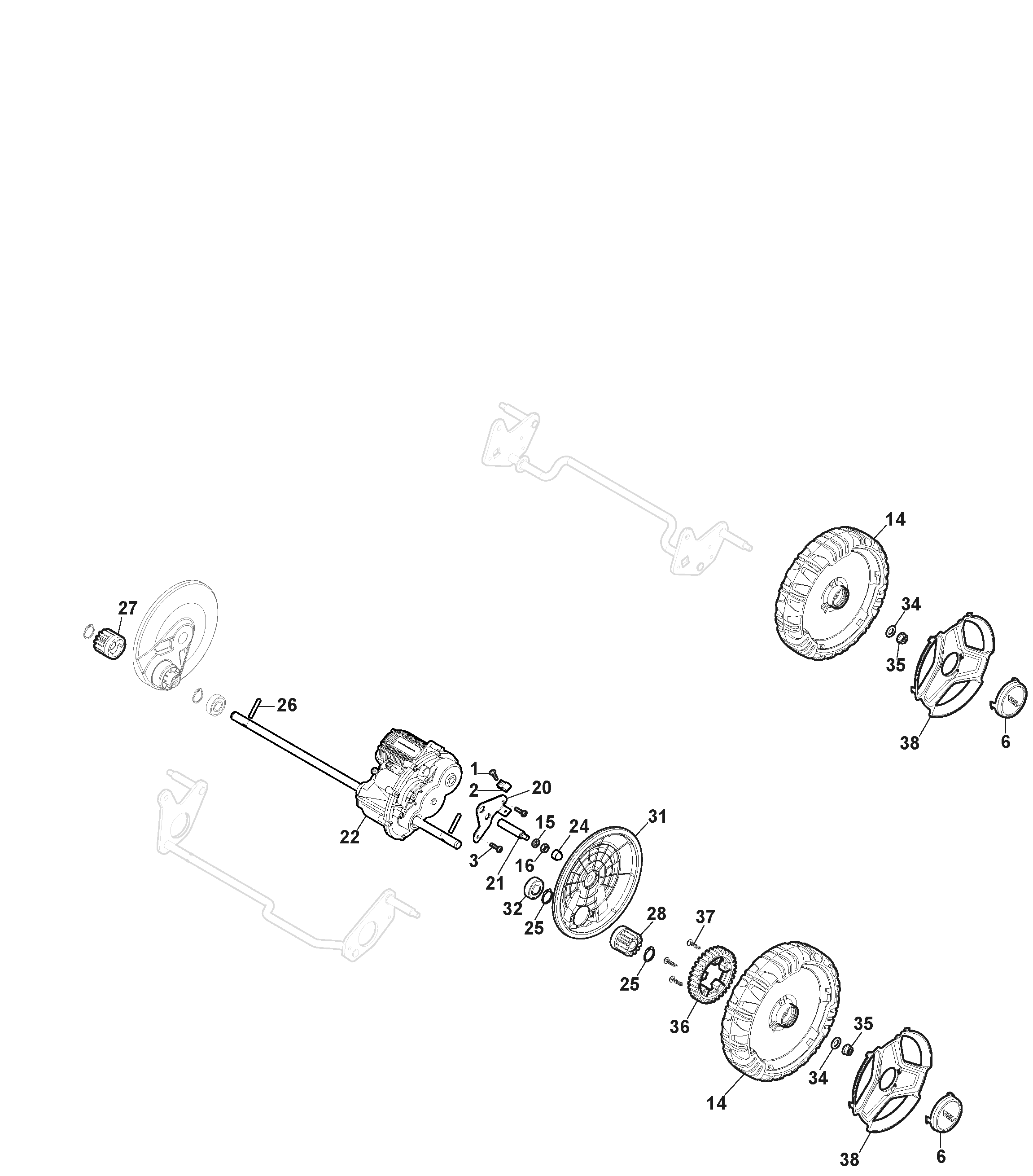 Stiga MultiClip 50 SX DAE (2020)  - Transmission and Wheels