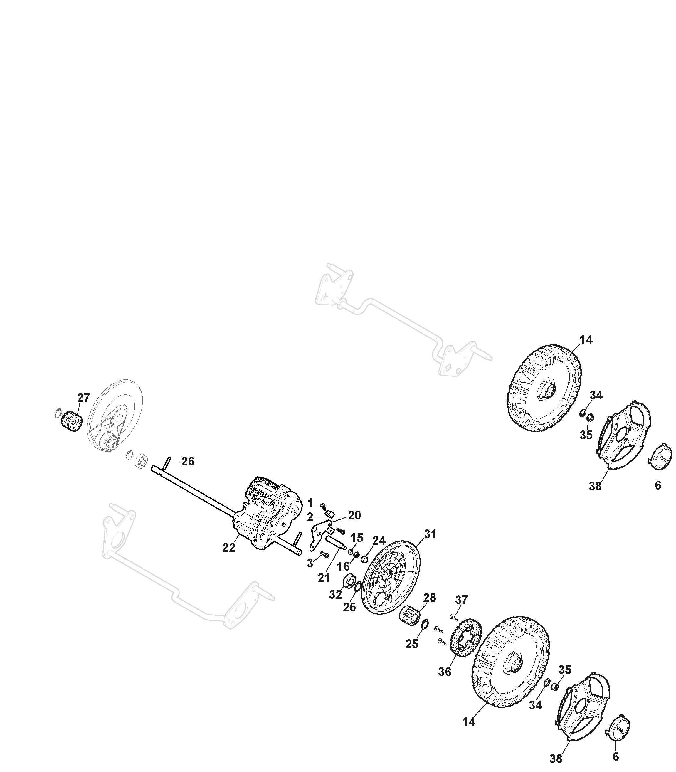 Stiga MultiClip 750 S AE - Transmission and Wheels