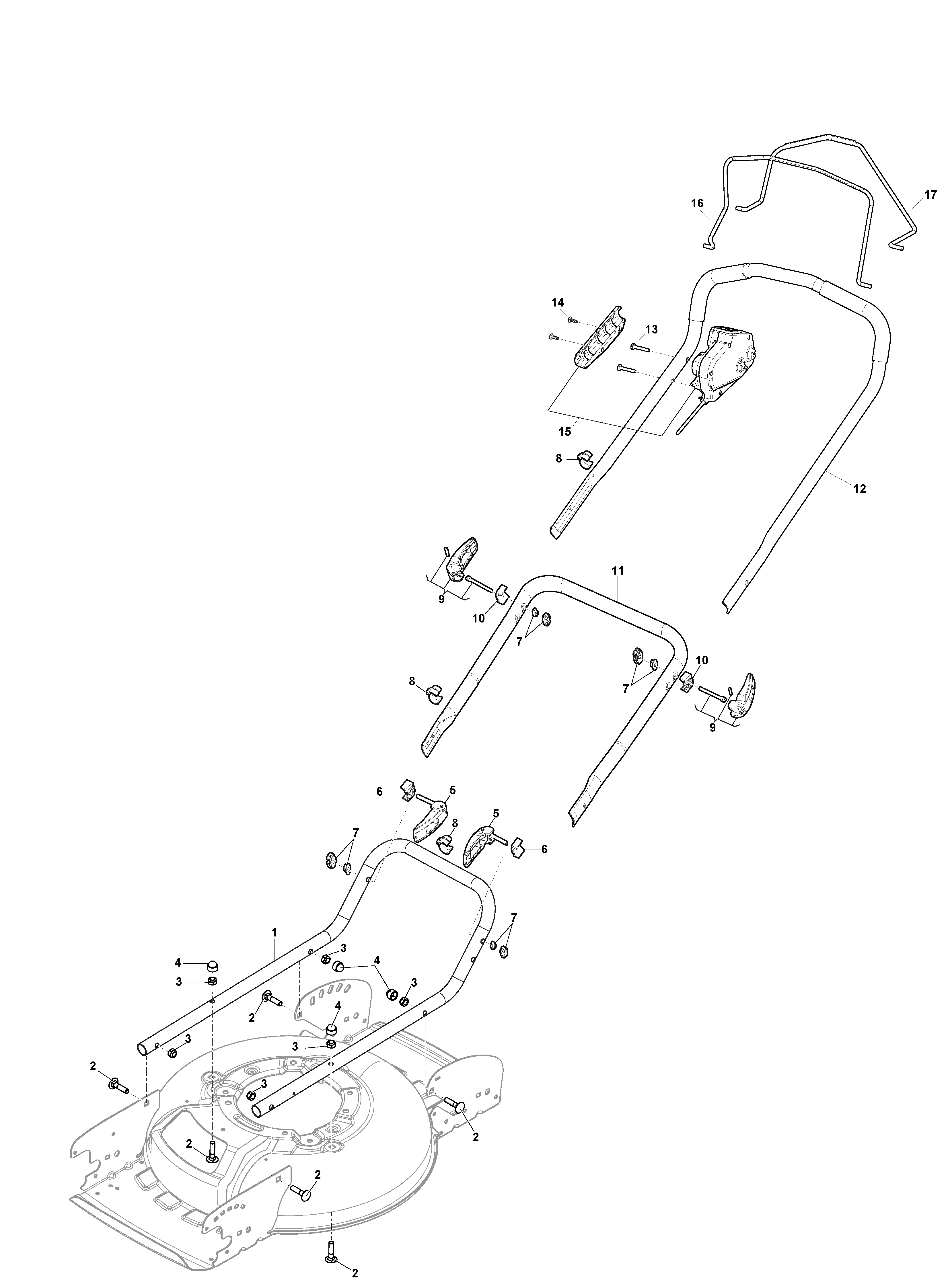 Stiga MultiClip 750 S AE - Handle