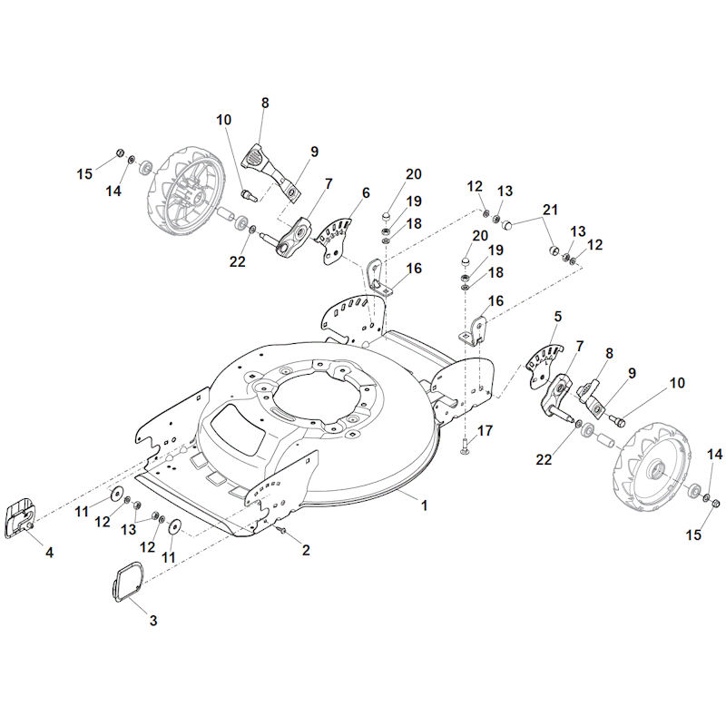 Stiga Multiclip 47 AE 298471008/S16 Chassis Spares