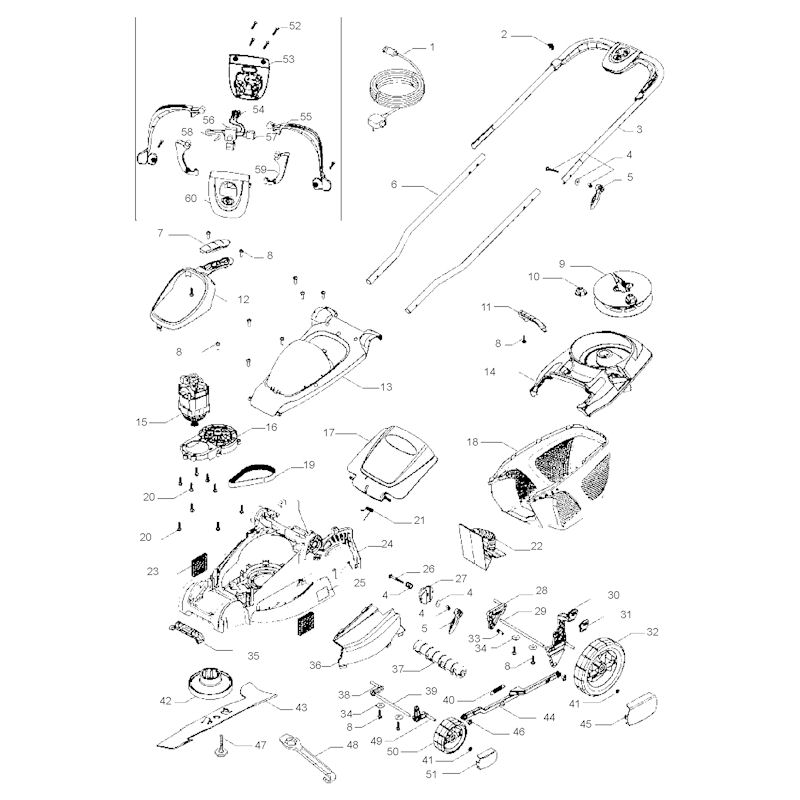 Flymo Multimo 34XC 966480601 Spares