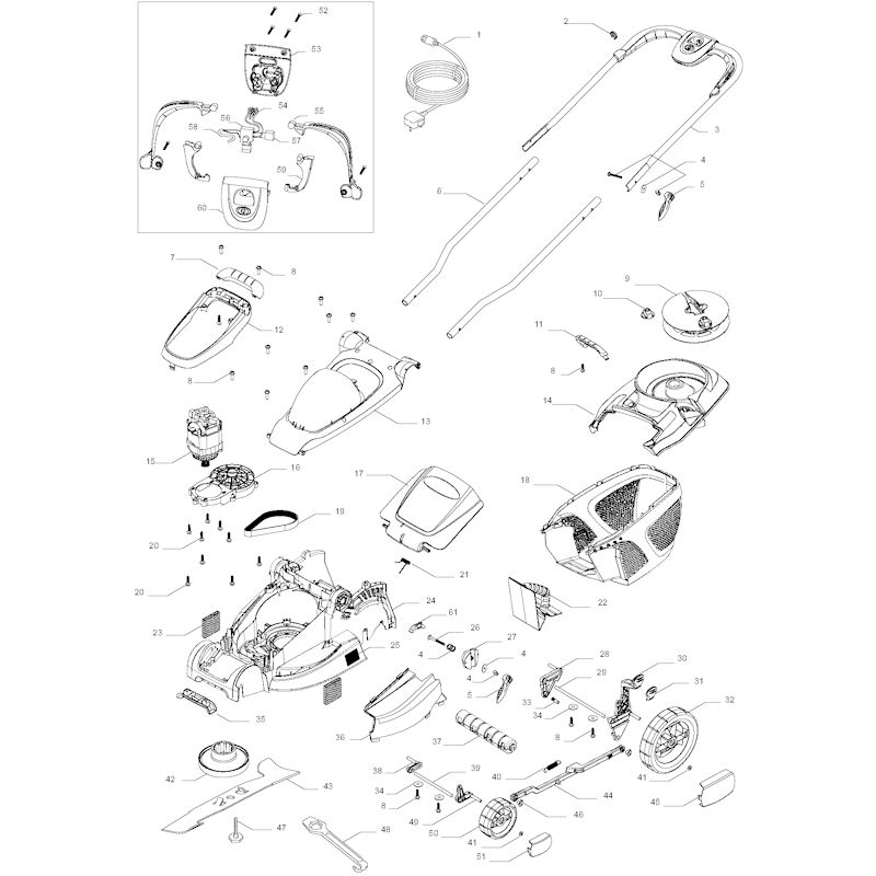 Flymo Multimo 360XC 966959101 Spares