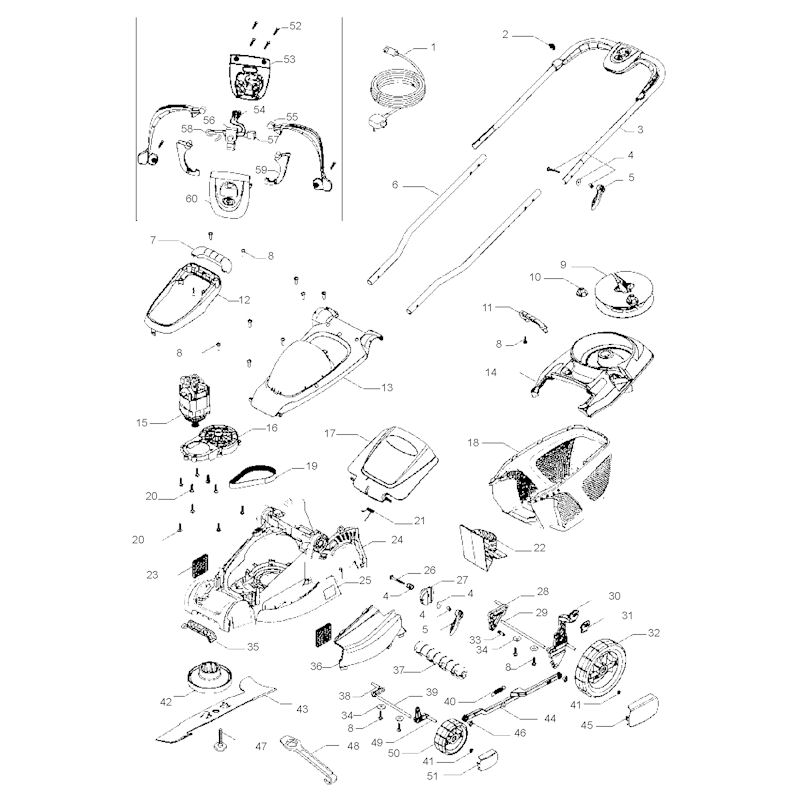 Flymo Multimo 360XC 966959140 Spares