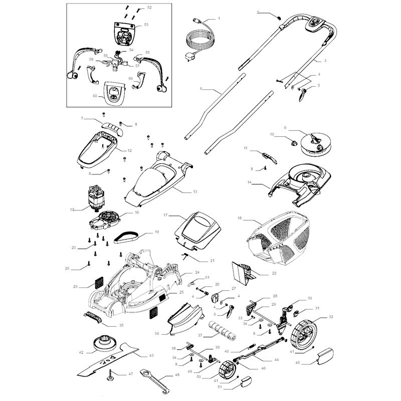 Flymo Multimo 420XC 966839001 Spares