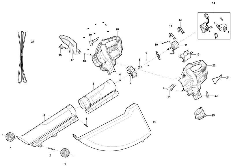Mountfield MVS 20 Li Cordless Blower Vacuum