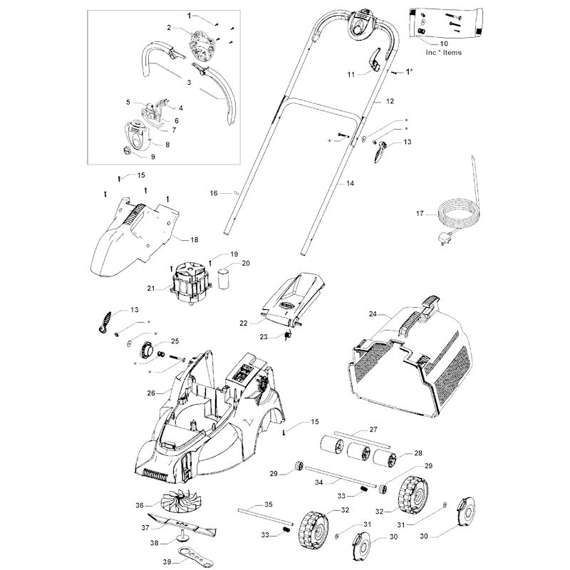 Flymo Pac-A-Mow 964330501 Spares