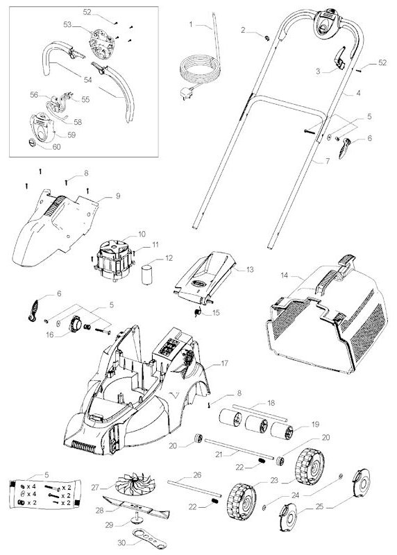 Flymo Pac-A-Mow 966953901 Spares