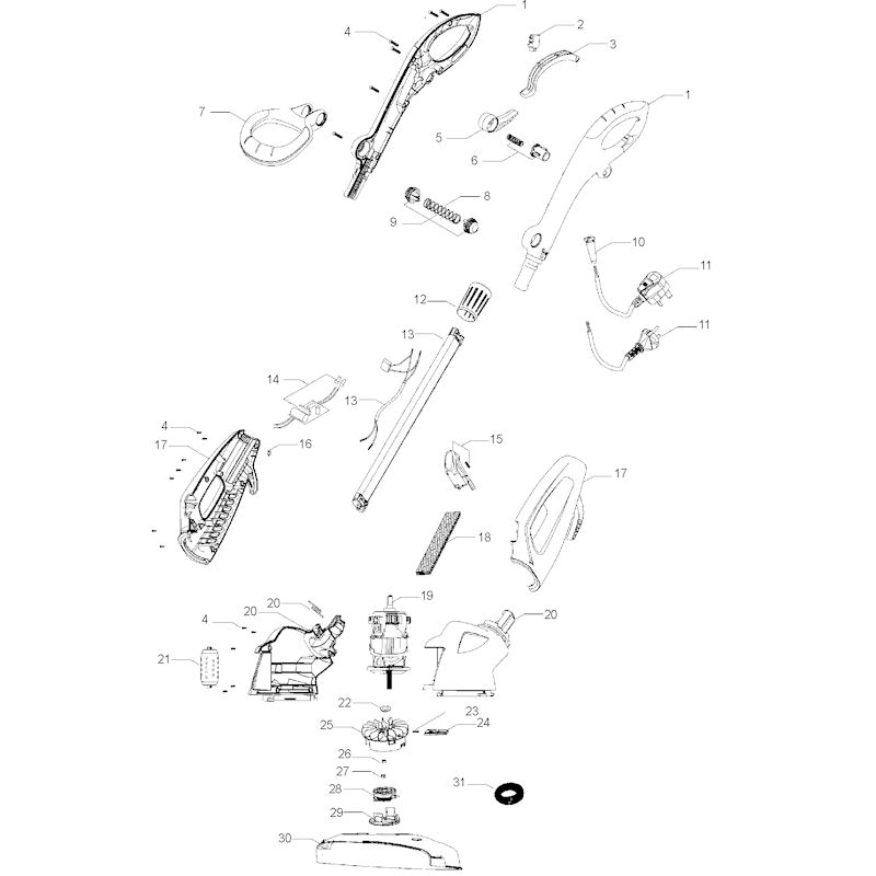 Flymo Power Trimm 600HD 966953662 Spares