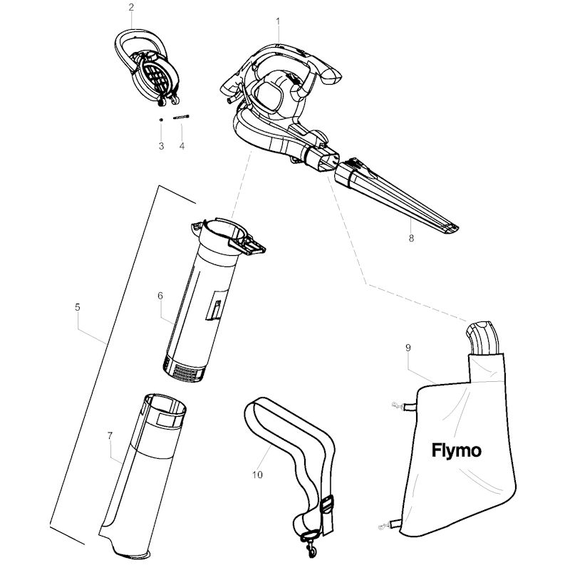 Flymo Power Vac 3000 966759401 Spares