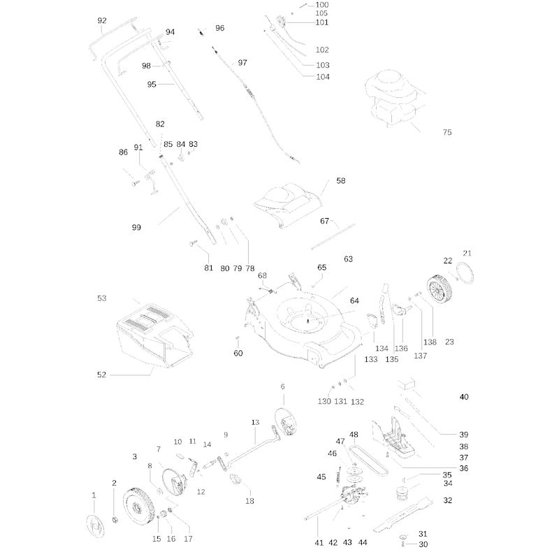 Flymo Quicksilver 4546SDH 962000052 Spares