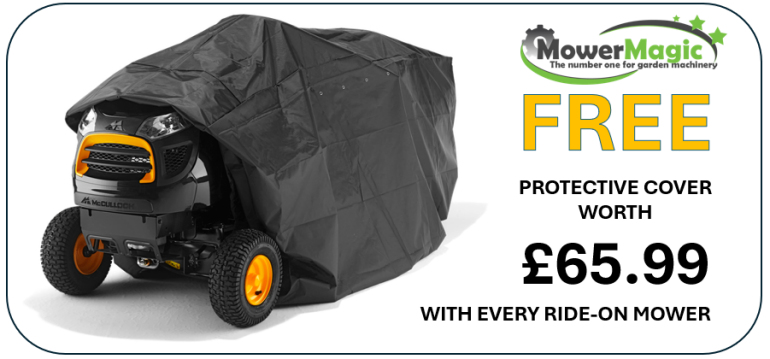 Free Protective cover with £65.99 with every Ride On Mower