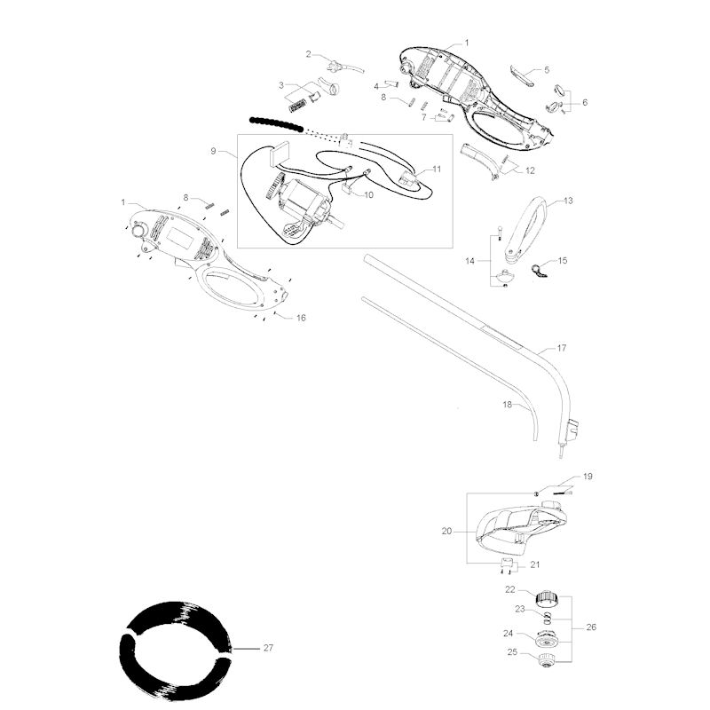 Flymo Samurai 800 964866101 Spares