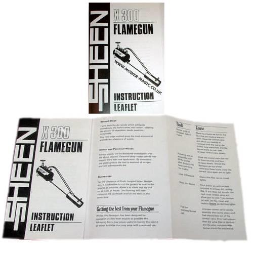 Sheen Flame Burner Replacement Instruction Leaflet Manual