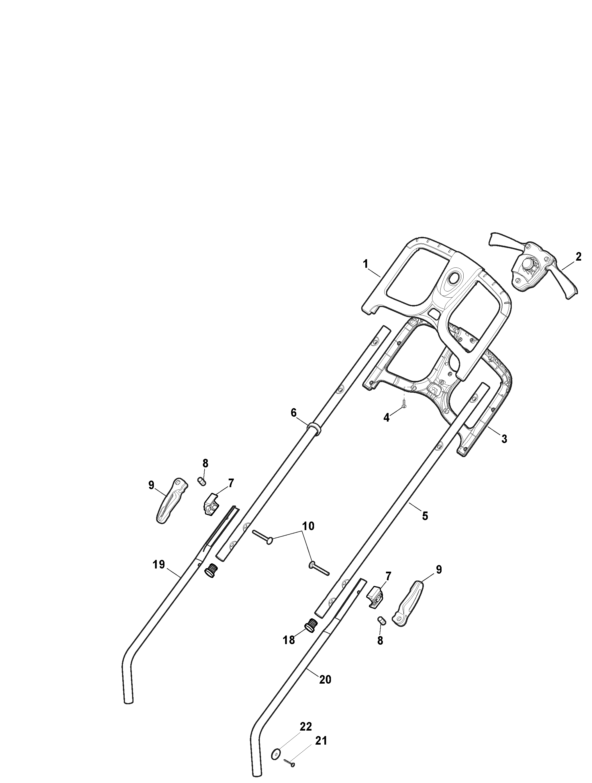 Stiga SLM 536 AE (2022) - Handle Stiga SLM 536 AE (2022) - Handle