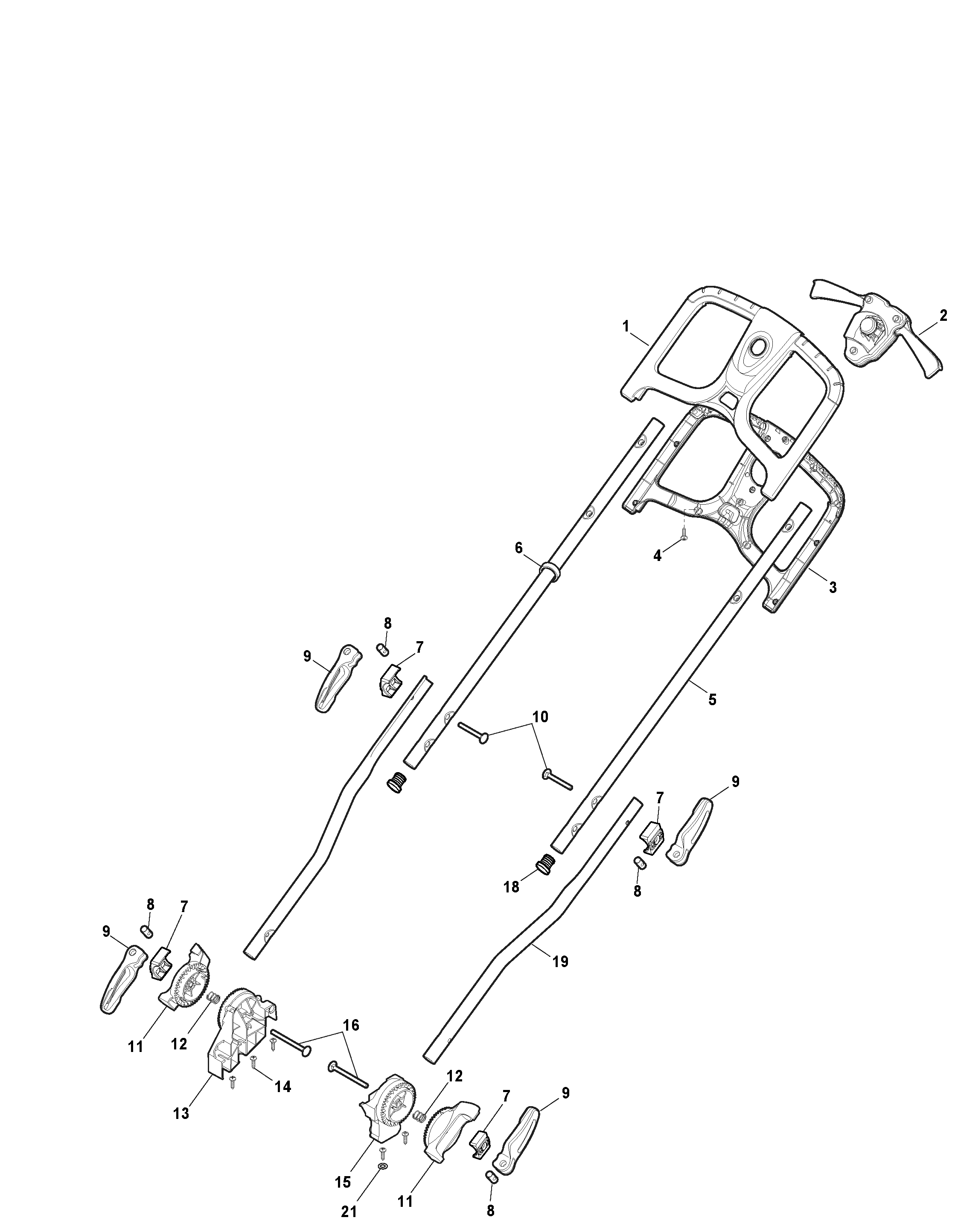 Stiga SLM 544 AE (2022) - Handle Stiga SLM 544 AE (2022) - Handle