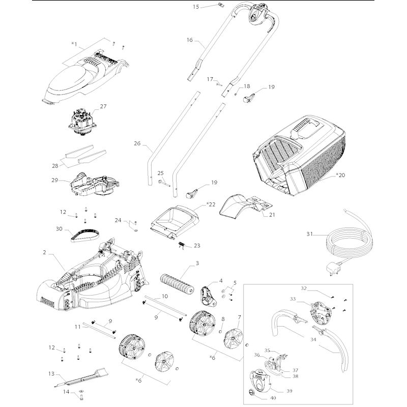 Flymo Speedimo 966608301 Spares