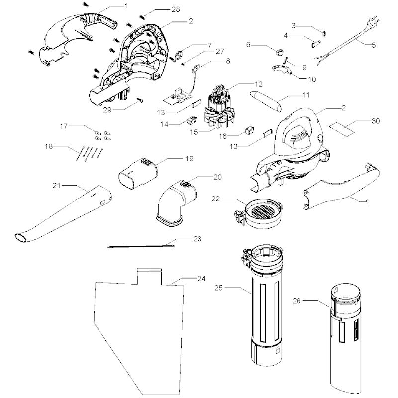 Flymo Twister 2700VX 266867801 Spares