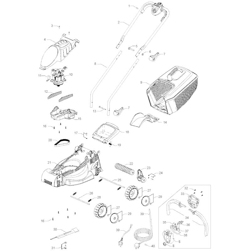 Flymo Visimo 964322301 Spares