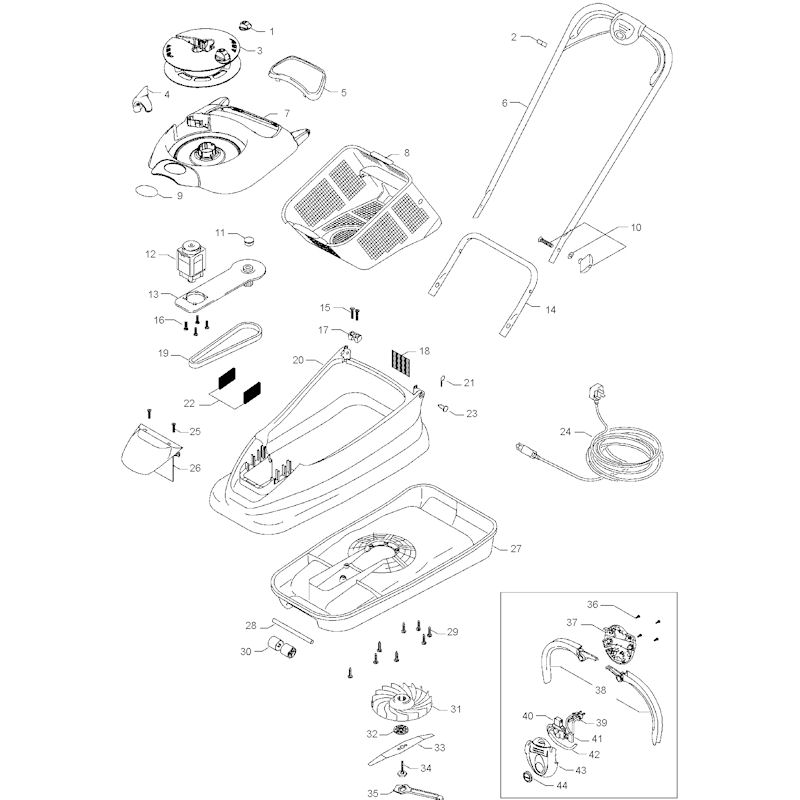 Flymo Vision Compact 330 963333001 Spares