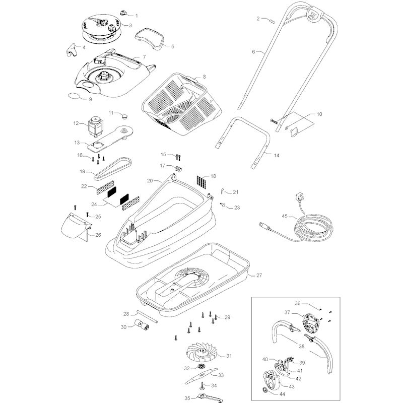 Flymo Vision Compact 380 963380201 Spares