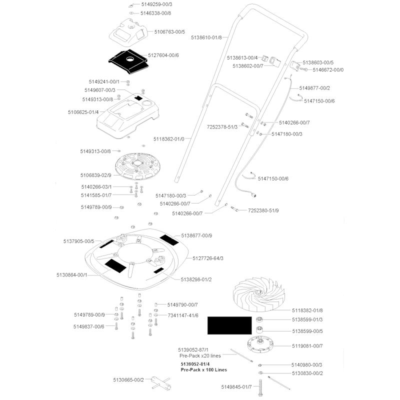 Flymo XL400 963850459 Spares