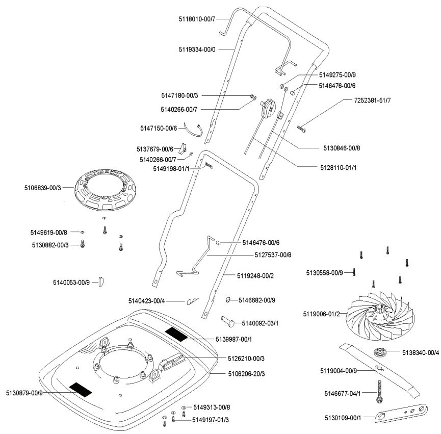 Flymo XL500 963850359 Spares