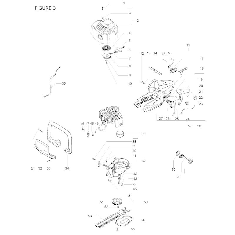 Flymo XLH 550 966831101 Cutting Unit Spares