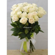 25 белых роз голландия